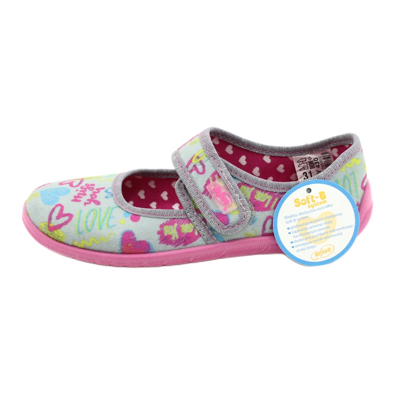 Befado Kinderschuhe 945Y430 rosa grau mehrfarbig 5