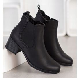 J. Star Stiefel auf niedrigem Pfosten schwarz 2