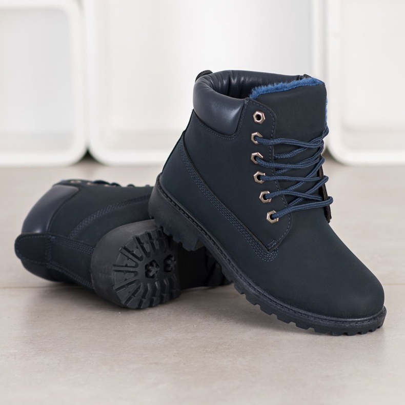 BOSHIMAO Marineblaue Gebundene Trapper 1