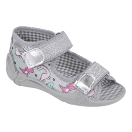 Befado Kinderschuhe 242P105 silber- grau 1