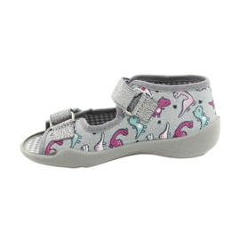 Befado Kinderschuhe 242P105 silber- grau 2