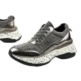 Graue Sneaker aus Öko-Leder-Wildleder Quijor 1