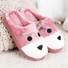 Bona Rentierhausschuhe beige weiß rosa 1