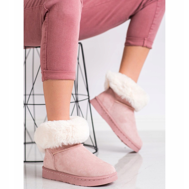 Bella Paris Schneestiefel mit Pompons rosa 2
