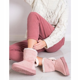 Bella Paris Schneestiefel mit Pompons rosa 1
