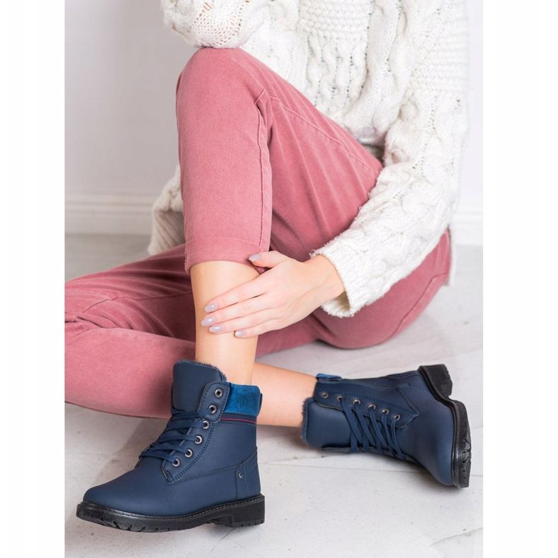 Sport Stilvolle marineblaue Trapper navy blau 1