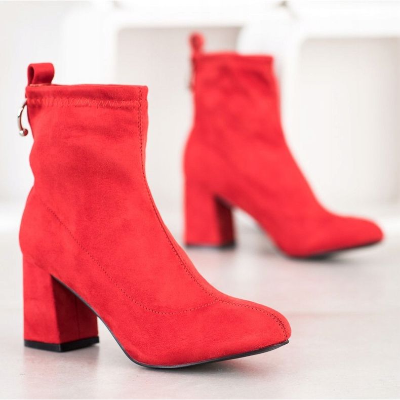 Fashion Slip-on-Stiefel rot 1