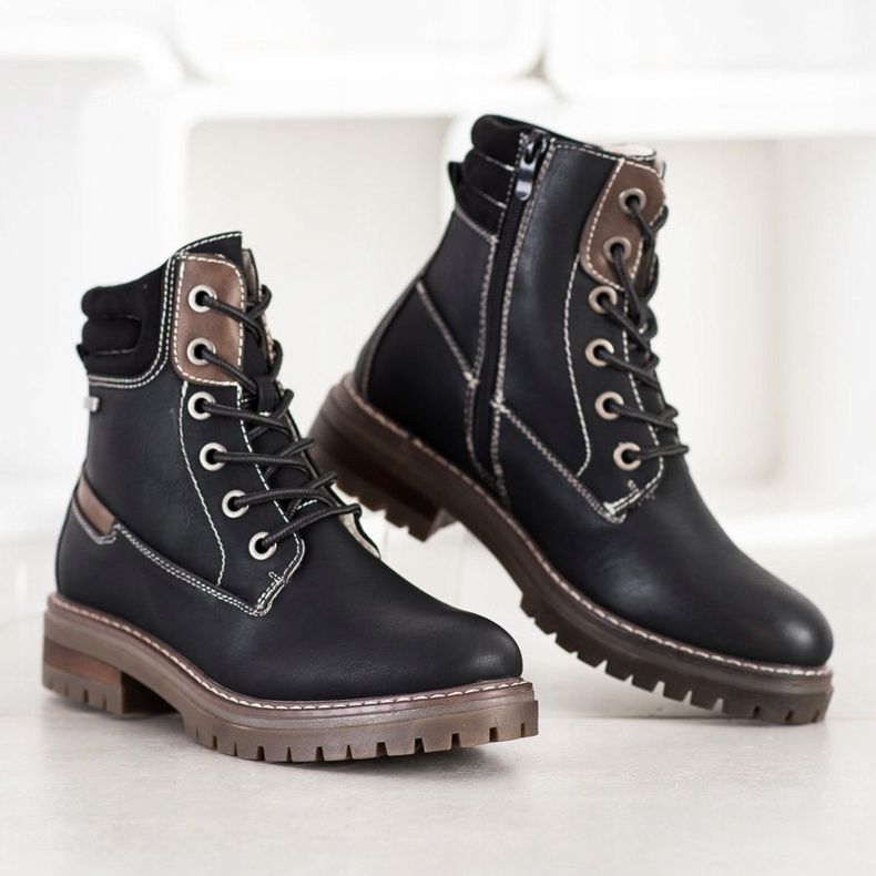 Super Mode Komfortable Trapper braun schwarz 1