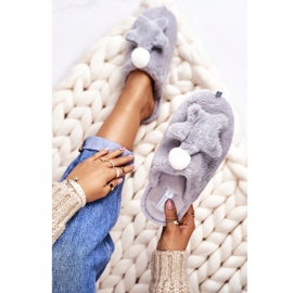 Damenhausschuhe mit Fell und Sternengrau Night-Night 2