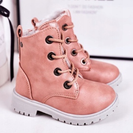 Kinder-Trapperstiefel mit Fell gewärmt Pink Mia rosa 1