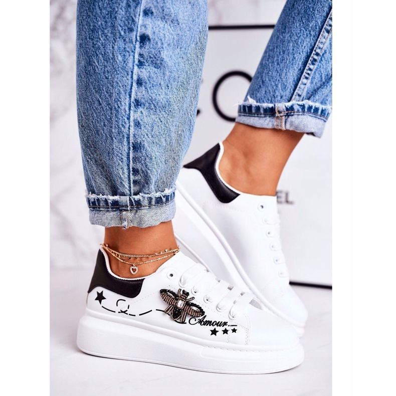 Damen Sportschuhe Sneakers mit Fly White Amour weiß 1