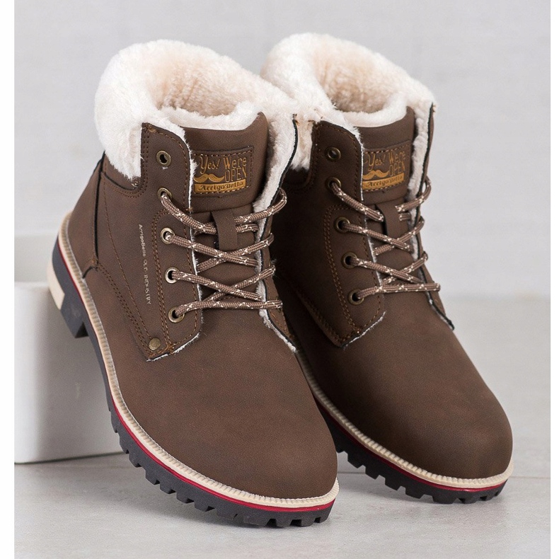 Arrigo Bello Warme Trekkingschuhe braun 1