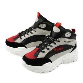 Schwarze Turnschuhe, isolierte Denim-Turnschuhe mehrfarbig 2