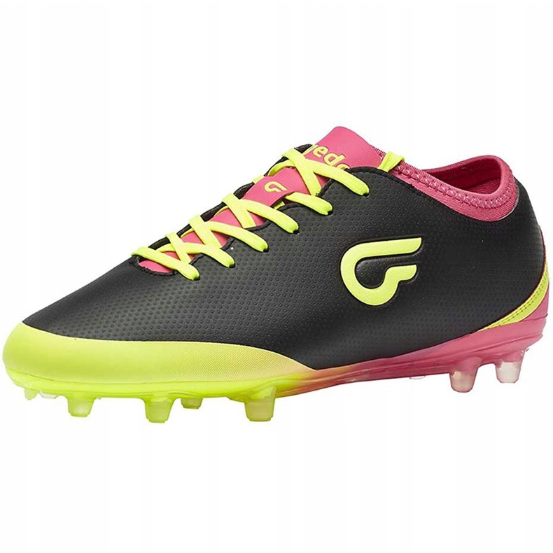Gedo Calzsol Fg Calzsol 1602 Fußballschuhe schwarz-gelb-rosa 1602 1