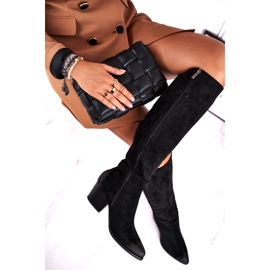 Vinceza Damenstiefel mit Absatz Wildleder Schwarz Nevermind 3