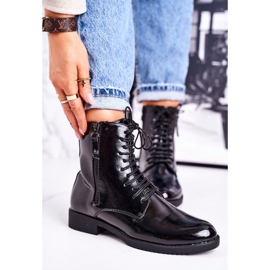 PJ1 Classic Damen Warme Stiefel Lackiert Schwarz Simplicity 2