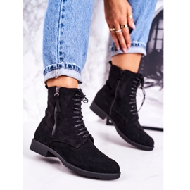 PJ1 Klassische warme Wildlederstiefel für Damen Black Simplicity schwarz 1