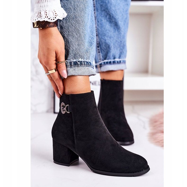 PJ1 Klassische Warme Stiefel für Damen mit Absatz Schwarz Success 2