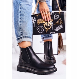 PJ1 Warme Chelsea Boots für Damen Black Traveller Boots schwarz 2