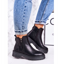 PJ1 Warme Stiefel für Damen auf Gummisohle Black Moon Walk schwarz 2