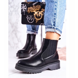 PJ1 Damen Stiefeletten Jodhpur Stiefel auf einer Gummisohle Voyager Black schwarz 2