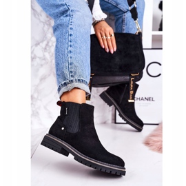 PJ1 Warme Chelsea-Stiefel für Damen Schwarze Wildleder-Reisestiefel 2