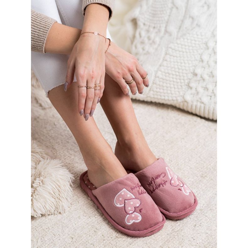 Bona Warme Happy Comfort Hausschuhe rosa 1