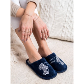 Bona Warme Happy Comfort Hausschuhe marineblau 2