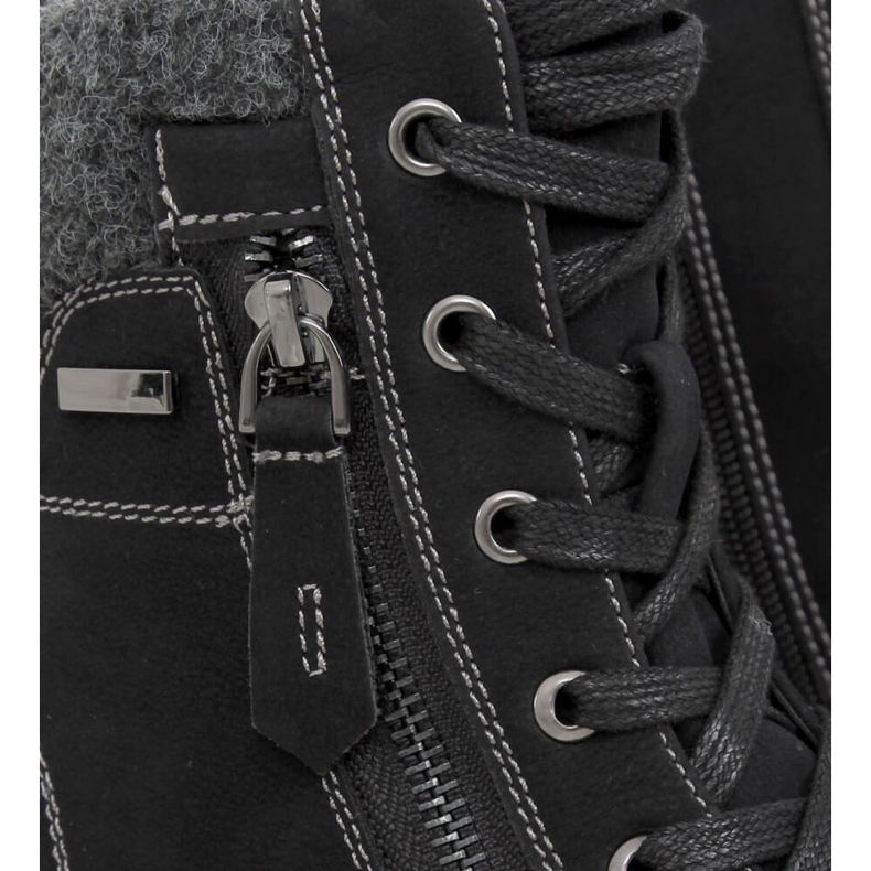 Schwarze Holzstiefel für Damen 4058 Black 1