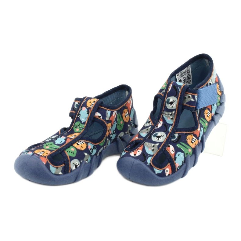Befado Kinderschuhe 190P101 marineblau blau mehrfarbig grün 3