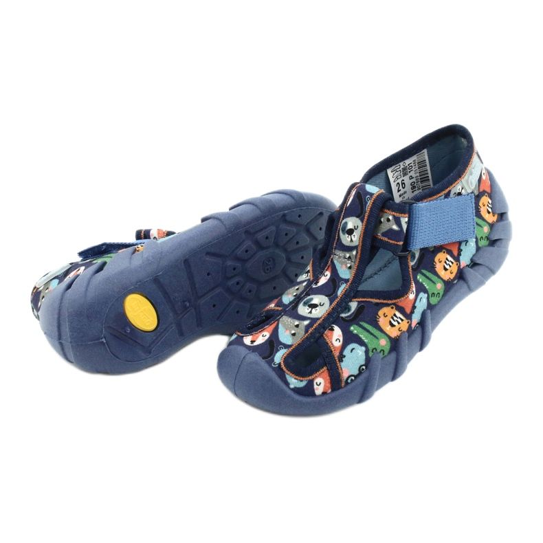 Befado Kinderschuhe 190P101 marineblau blau mehrfarbig grün 4