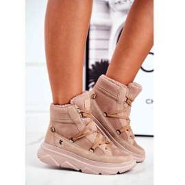 Kylie Crazy Damen Sneaker Beige Schneestiefel Missy 2