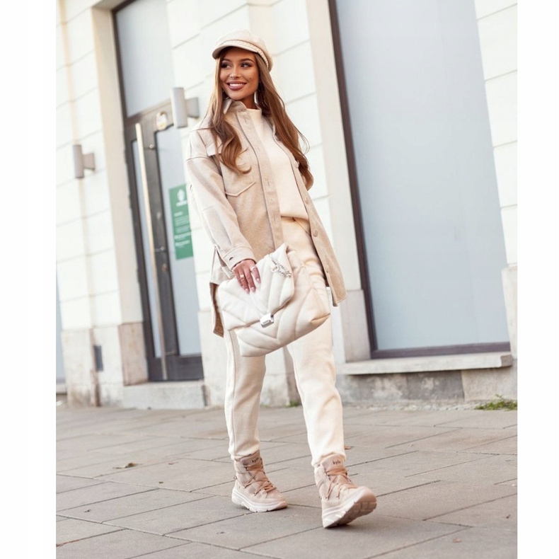 Kylie Crazy Damen Sneaker Beige Schneestiefel Missy 1