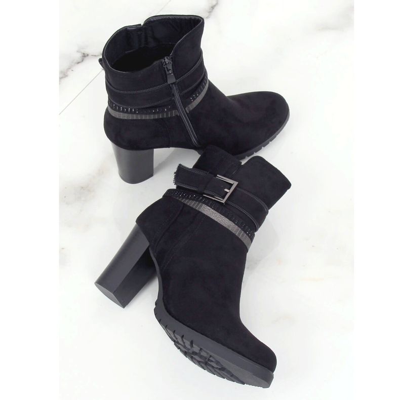 Schwarze Stiefel mit hohen Absätzen BH126-KB Schwarz 1