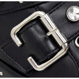 Militärstiefel mit schwarzen Nieten NS176P Schwarz 1