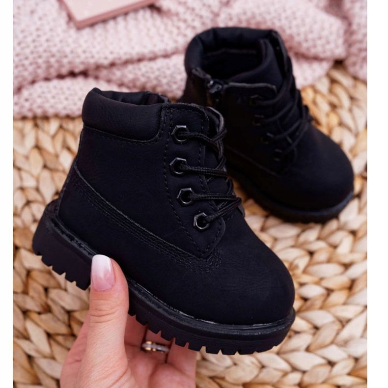 FRROCK Kinder Trappers Stiefel Schwarz Dexter 1