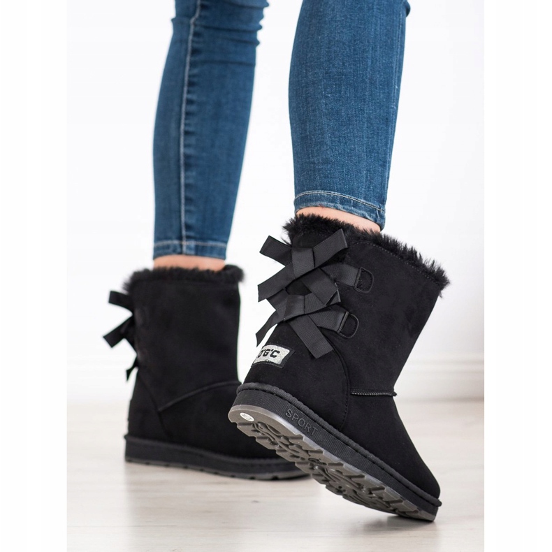 Bona Schwarzer Mukluki mit Schleifen 1