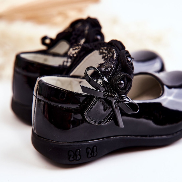 Apawwa Kinderballerinas mit Klettverschluss Mit Spitze Schwarz Evelyn 2