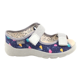 Befado Kinderschuhe 869X144 blau silber- grau 1