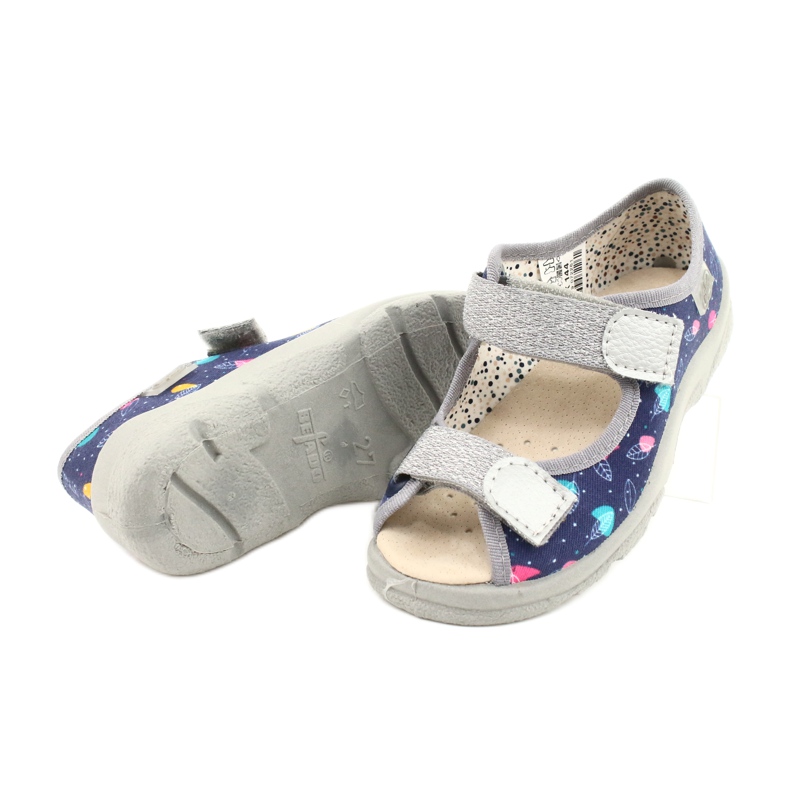 Befado Kinderschuhe 869X144 blau silber- grau 4