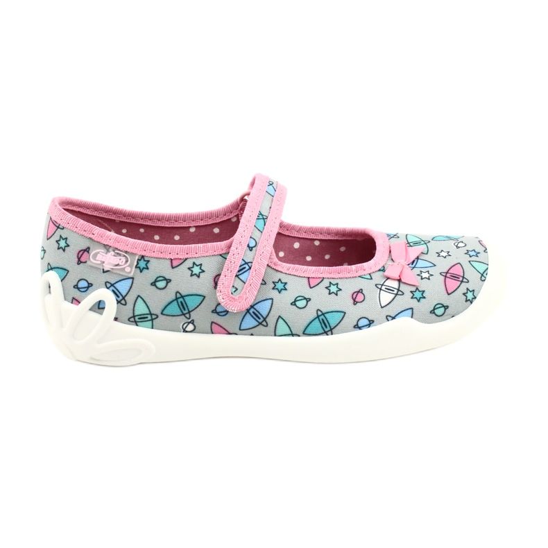 Befado Kinderschuhe 114Y409 blau rosa grau 1