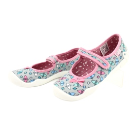 Befado Kinderschuhe 114Y409 blau rosa grau 3