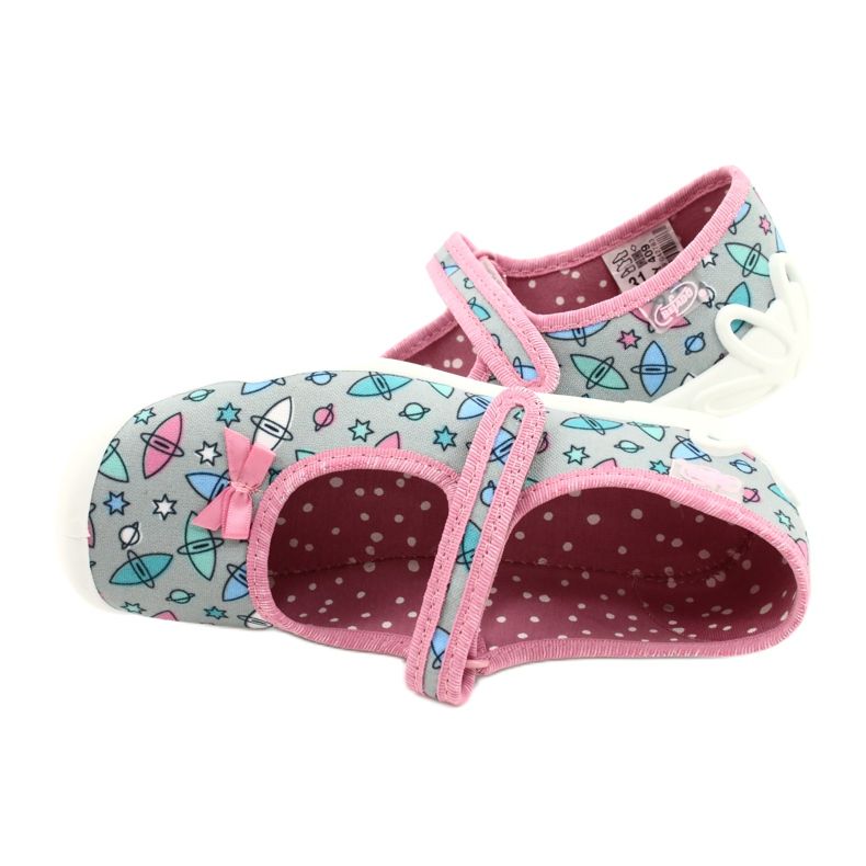 Befado Kinderschuhe 114Y409 blau rosa grau 5