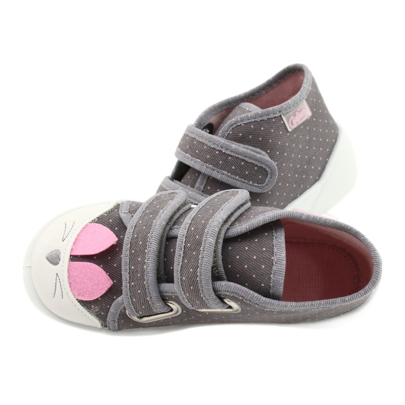 Befado Kinderschuhe 212P059 rosa grau 4