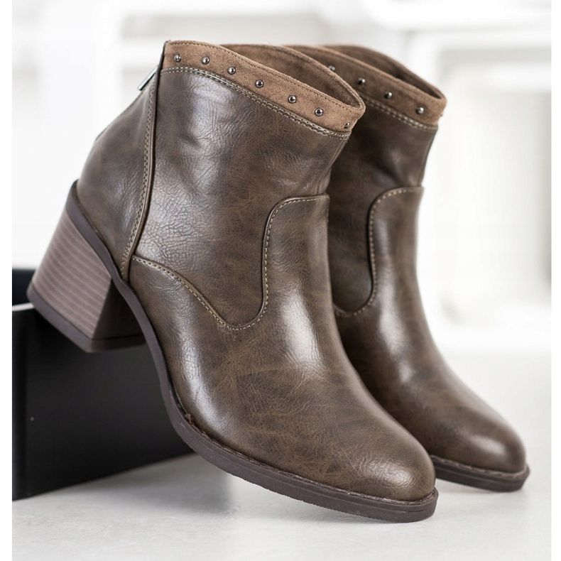 Kylie Lässige Öko-Lederstiefel braun 2