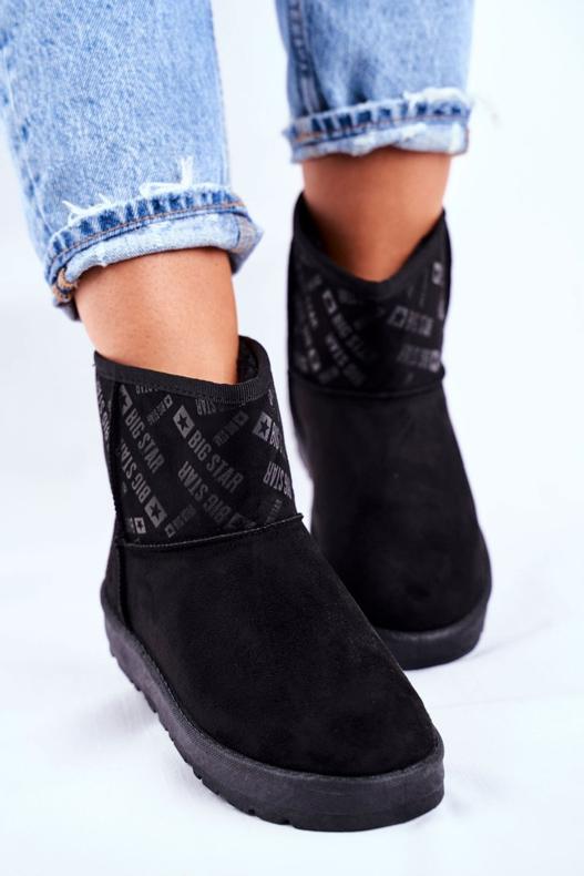 Damen Schwarz Warme Schneestiefel Big Star GG274556 1