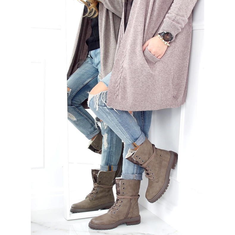 Schnürer Arbeiter dunkelbeige 4667 Khaki 1