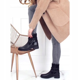 Schwarze Militärstiefel für Damen 267 Schwarz 2