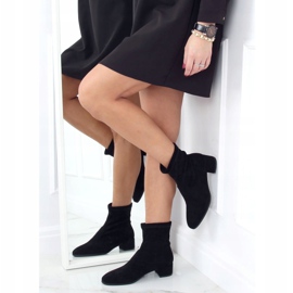 Schwarz YK-103 Schwarze Stiefel mit weichem Obermaterial 2