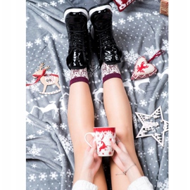 SHELOVET Bequeme Schneeschuhe schwarz 1